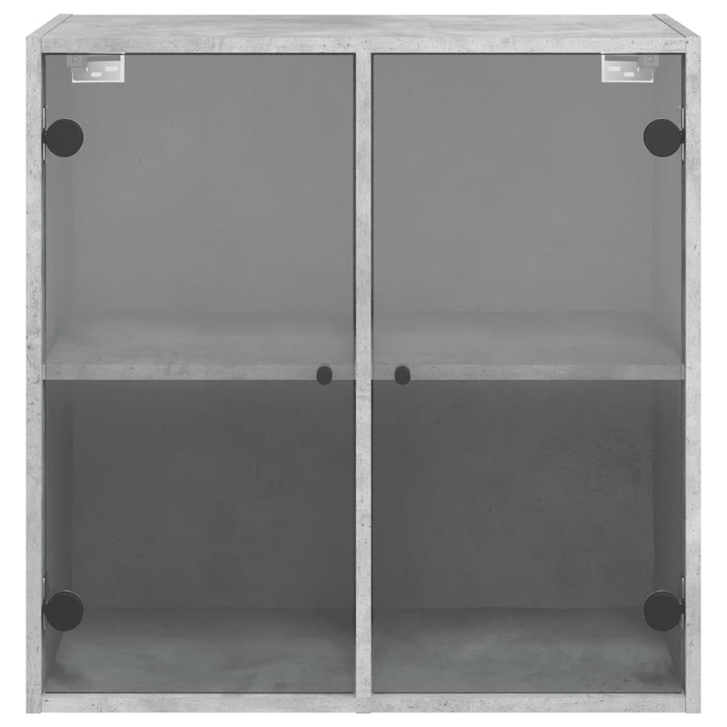 vidaXL betonszürke faliszekrény üvegajtókkal 68 x 37 x 68,5 cm
