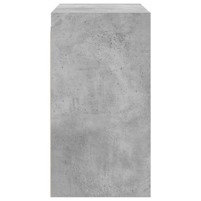 vidaXL betonszürke faliszekrény üvegajtókkal 68 x 37 x 68,5 cm