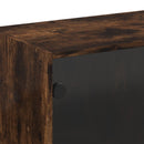 vidaXL füstös tölgyszínű faliszekrény üvegajtókkal 68 x 37 x 68,5 cm
