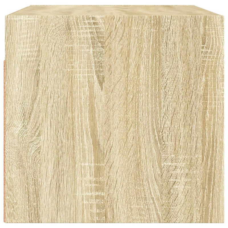 vidaXL sonoma tölgy színű faliszekrény üvegajtókkal 68,5x37x35 cm