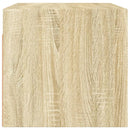 vidaXL 2 db sonoma tölgy színű faliszekrény üvegajtókkal 68,5x37x35 cm