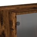 vidaXL 2 db füstös tölgy színű faliszekrény üvegajtókkal 68,5x37x35 cm