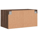 vidaXL 2 db barna tölgy színű faliszekrény üvegajtókkal 68,5x37x35 cm