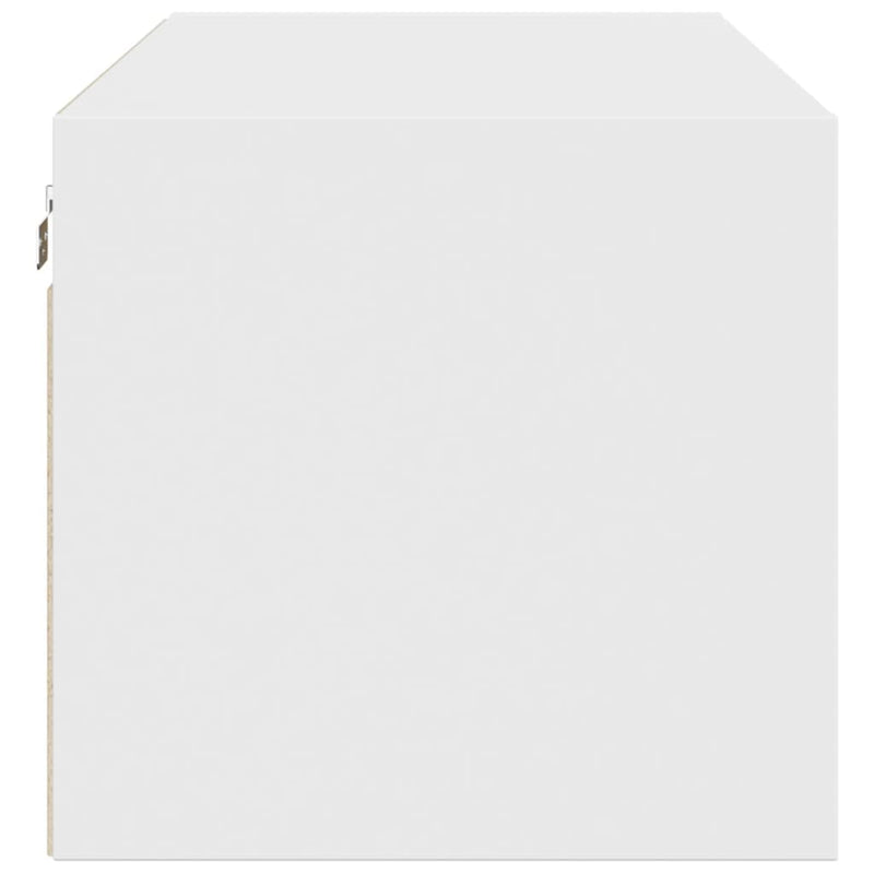 vidaXL fehér faliszekrény üvegajtókkal 102 x 37 x 35 cm