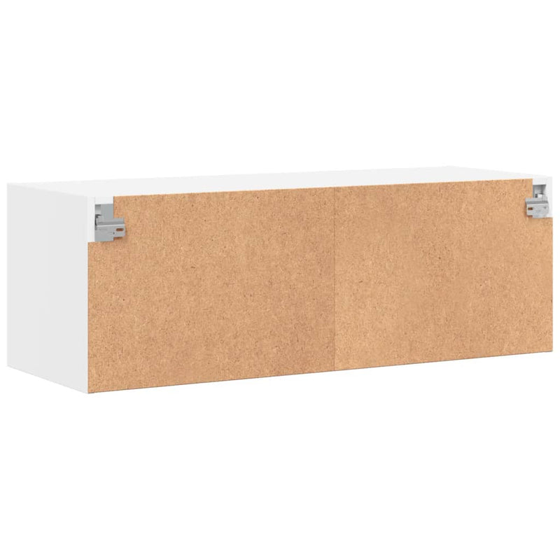 vidaXL fehér faliszekrény üvegajtókkal 102 x 37 x 35 cm