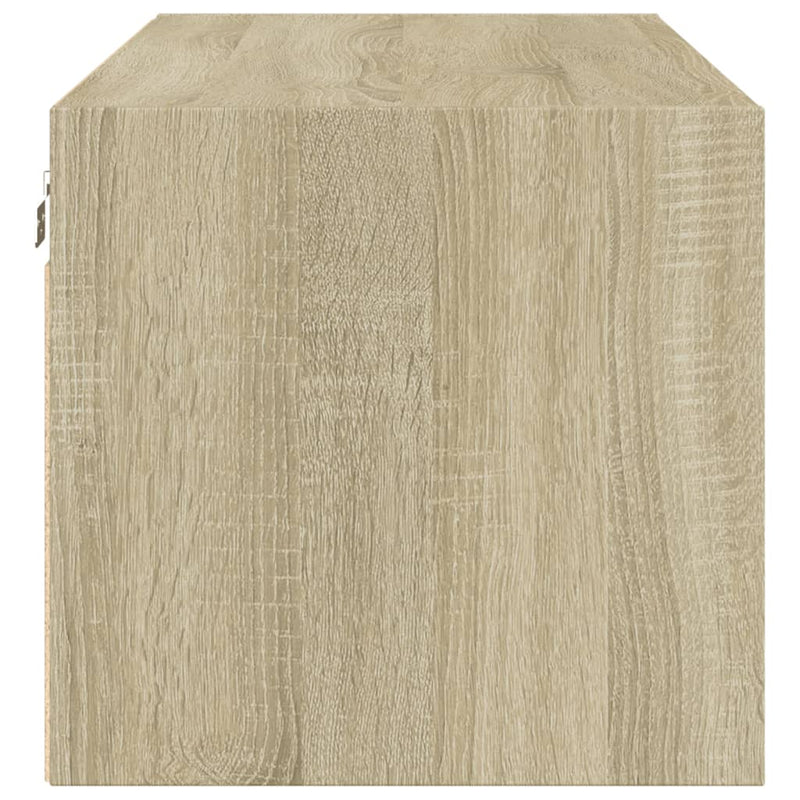 vidaXL sonoma-tölgyszínű faliszekrény üvegajtókkal 102 x 37 x 35 cm