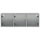 vidaXL betonszürke faliszekrény üvegajtókkal 102 x 37 x 35 cm