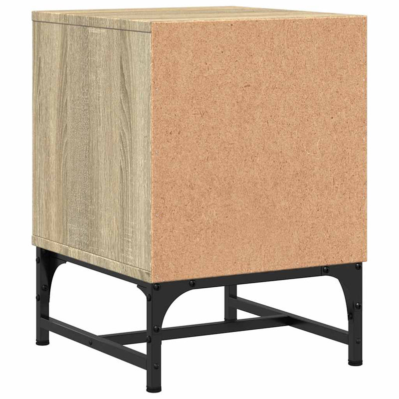 vidaXL 2 db sonoma tölgy színű éjjeliszekrény üvegajtókkal 35x37x50 cm