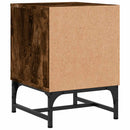 vidaXL füstös tölgy színű éjjeliszekrény üvegajtóval 35 x 37 x 50 cm