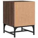 vidaXL barna tölgy színű éjjeliszekrény üvegajtóval 35 x 37 x 50 cm