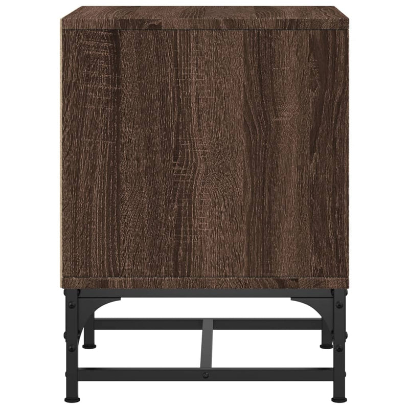 vidaXL 2 db barna tölgy színű éjjeliszekrény üvegajtókkal 35x37x50 cm