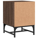 vidaXL 2 db barna tölgy színű éjjeliszekrény üvegajtókkal 35x37x50 cm