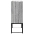 vidaXL szürke sonoma színű kisszekrény üvegajtókkal 69x37x100 cm