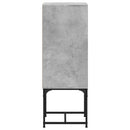 vidaXL betonszürke kisszekrény üvegajtókkal 35 x 37 x 100 cm
