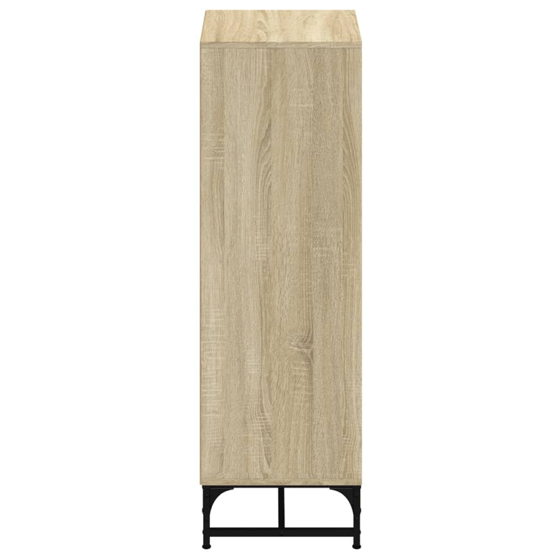 vidaXL sonoma tölgy színű magasszekrény üvegajtókkal 35 x 37 x 120 cm