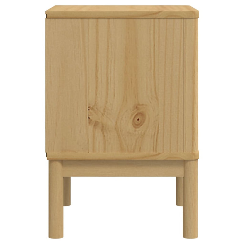 vidaXL FLORO viaszbarna tömör fenyőfa éjjeliszekrény 45 x 39 x 57 cm