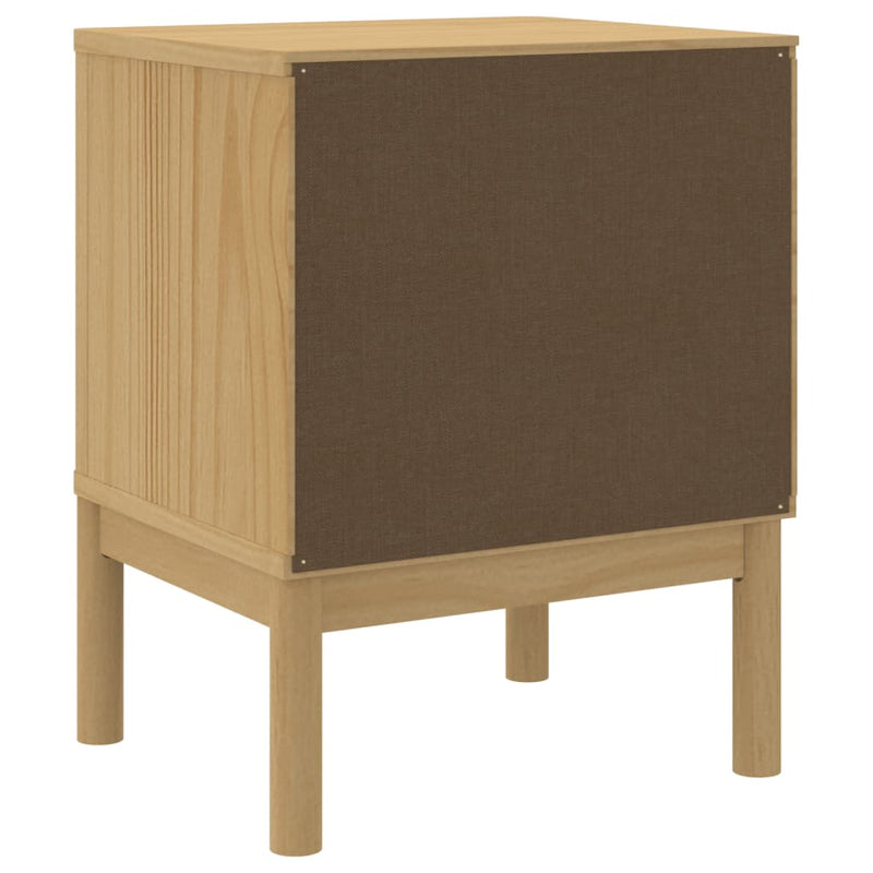 vidaXL FLORO viaszbarna tömör fenyőfa éjjeliszekrény 45 x 39 x 57 cm