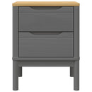 vidaXL FLORO szürke tömör fenyőfa éjjeliszekrény 45 x 39 x 57 cm