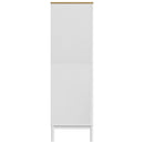 vidaXL FLORO fehér tömör fenyőfa szekrény 77 x 53 x 171 cm