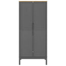 vidaXL FLORO szürke tömör fenyőfa szekrény 77 x 53 x 171 cm