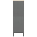 vidaXL FLORO szürke tömör fenyőfa szekrény 77 x 53 x 171 cm