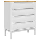 vidaXL FLORO fehér tömör fenyőfa komód