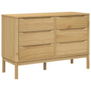 vidaXL FLORO viaszbarna tömör fenyőfa komód