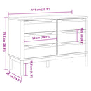 vidaXL FLORO fehér tömör fenyőfa komód