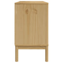 vidaXL FLORO viaszbarna tömör fenyőfa tálalószekrény 114 x 43 x 74 cm