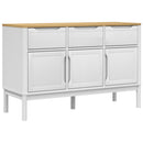 vidaXL FLORO fehér tömör fenyőfa tálalószekrény 114 x 43 x 74 cm