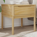 vidaXL FLORO viaszbarna tömör fenyőfa lámpaasztal 55 x 55 x 54 cm
