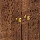 vidaXL tömör mangófa és vas tálalószekrény 55 x 30 x 76 cm