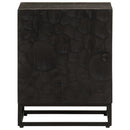 vidaXL fekete tömör mangófa és vas éjjeliszekrény 40 x 30 x 50 cm