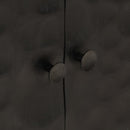 vidaXL fekete tömör mangófa és vas tálalószekrény 55 x 30 x 76 cm