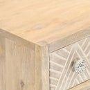 vidaXL tömör mangófa és vas tálalószekrény 55 x 30 x 76 cm