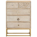 vidaXL tömör mangófa és vas komód 55 x 30 x 76 cm