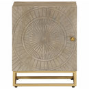 vidaXL tömör mangófa és vas éjjeliszekrény 40 x 30 x 50 cm