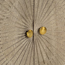 vidaXL tömör mangófa és vas tálalószekrény 55 x 30 x 76 cm