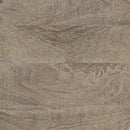 vidaXL tömör mangófa és vas tálalószekrény 55 x 30 x 76 cm