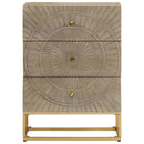 vidaXL tömör mangófa és vas komód 55 x 30 x 76 cm