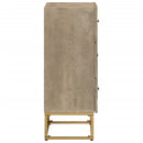 vidaXL tömör mangófa és vas komód 55 x 30 x 76 cm