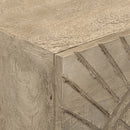 vidaXL tömör mangófa és vas komód 55 x 30 x 76 cm