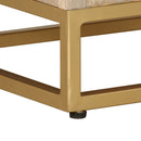 vidaXL tömör mangófa és vas TV-szekrény 110 x 30 x 40 cm