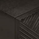 vidaXL fekete tömör mangófa és vas éjjeliszekrény 40 x 30 x 50 cm