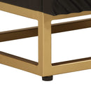 vidaXL fekete tömör mangófa és vas éjjeliszekrény 40 x 30 x 50 cm