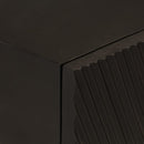 vidaXL fekete tömör mangófa és vas tálalóasztal 90 x 30 x 76 cm