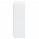 vidaXL fehér szerelt fa könyvespolc ajtókkal 136 x 37 x 109 cm