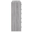 vidaXL szürke sonoma szerelt fa könyvespolc ajtókkal 136x37x109 cm