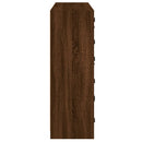 vidaXL barna tölgy színű szerelt fa könyvespolc ajtókkal 136x37x109 cm