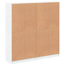 vidaXL fehér szerelt fa könyvespolc ajtókkal 136 x 37 x 142 cm